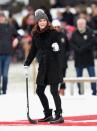 <p><em>January 30, 2018</em> — Earlier on in the royal tour, she tried out bandy hockey in Stockholm, Sweden, while wearing <a href="https://www.sorel.com/womens-tivoli-iii-boot-1749361.html?" rel="nofollow noopener" target="_blank" data-ylk="slk:Sorel's Tivoli boots;elm:context_link;itc:0;sec:content-canvas" class="link ">Sorel's Tivoli boots</a>. The faux fur-trimmed winter shoes cost less than $100. </p>