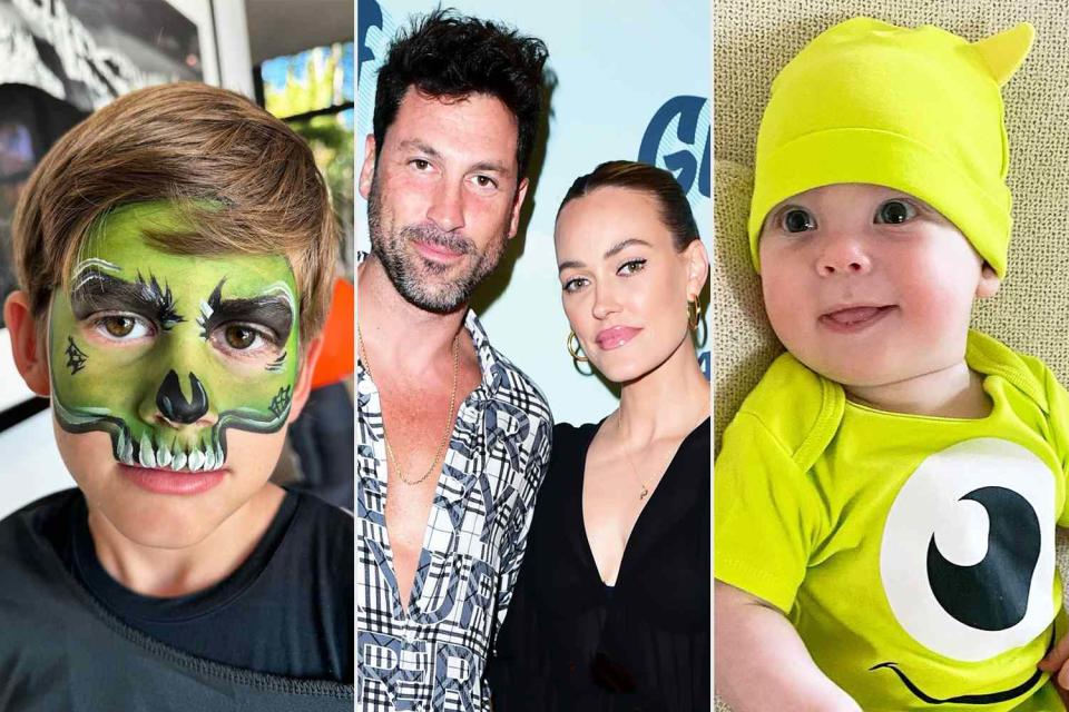 <p>Peta Murgatroyd/Instagram; Vivien Killilea/Getty; Peta Murgatroyd/Instagram</p> Peta Murgatroyd and Maks Chmerkovskiy, sons Rio (R) and Shai (L)