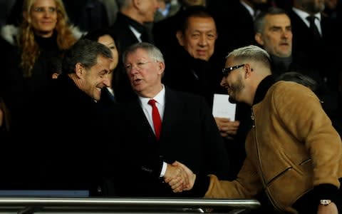  Alex Ferguson and Nicolas Sarkozy in the stands before the match - Credit: REUTERS