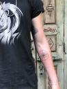 <p>Brooklyn added a compass to his left forearm, no doubt indicating a love of travel. [Photo: Instagram] </p>