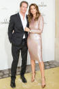 <p><strong>29 September</strong> Cindy Crawford and her husband Rande Gerber attended the Omega <em>Her Time</em><span> photocall in Paris. Crawford opted for a iridescent Givenchy dress. </span></p>