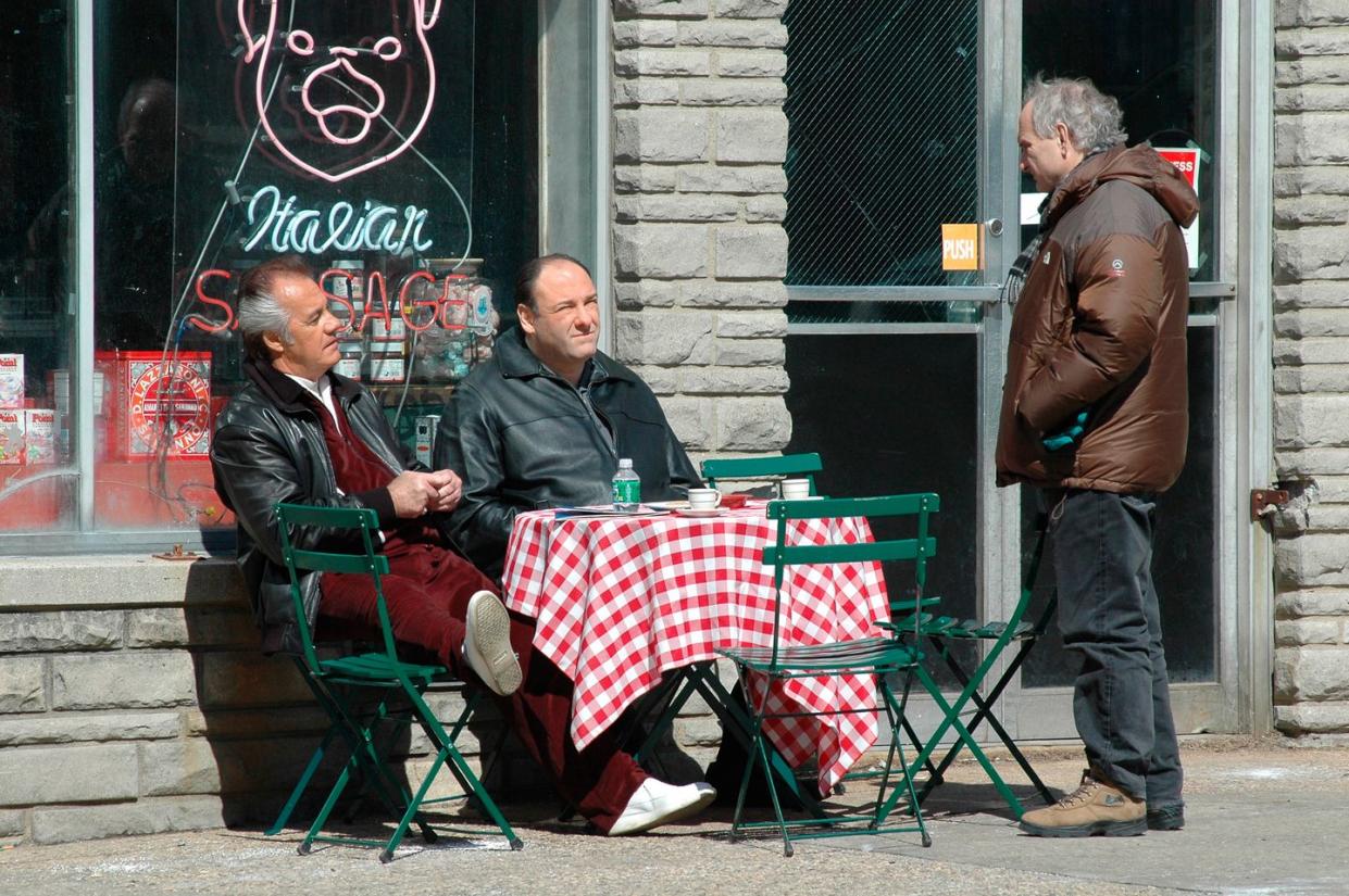 tony sirico, james gandolfini and david chase photo by bobby bankwireimage