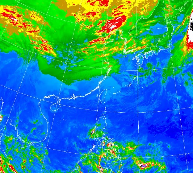 28日強烈大陸冷氣團南下，最低溫下探到9度。（圖／中央氣象局）