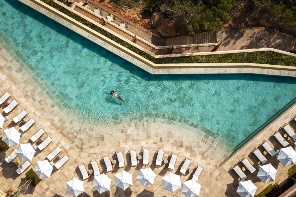 Six Senses Ibiza pool seen from above