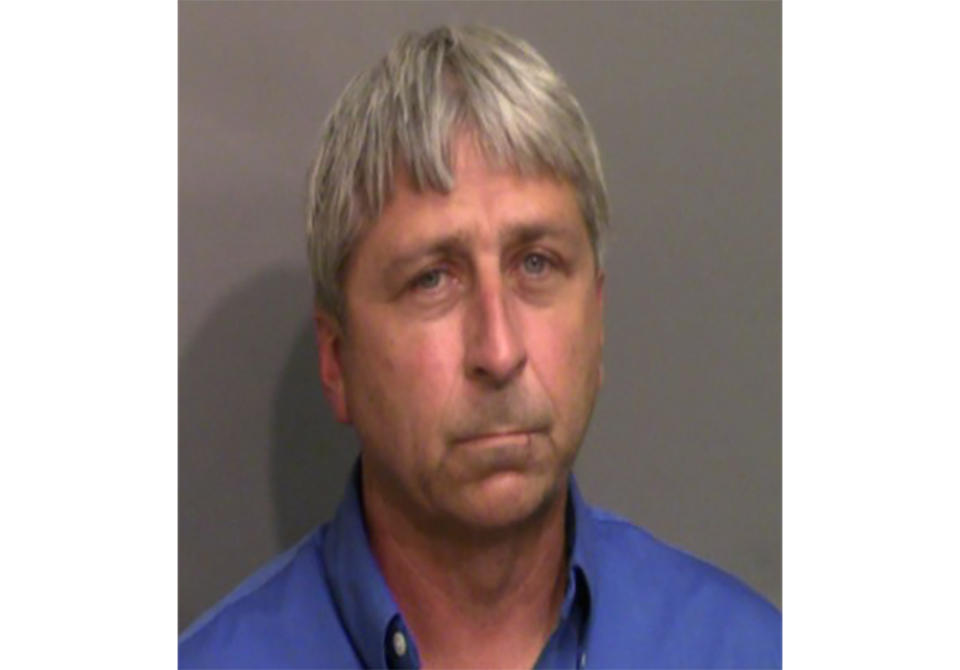 This booking photo provided by the Glynn County Sheriff’s Office shows William “Roddie” Bryan Jr., who was jailed Thursday, May 21, 2020, in Brunswick, Ga., on charges of felony murder and attempted false imprisonment. Bryan is the third person charged in the fatal shooting of Ahmaud Arbery on Feb. 23, when a white father and son armed themselves and pursued Arbery after seeing him running in their neighborhood. (Glynn County Sheriff’s Office via AP)