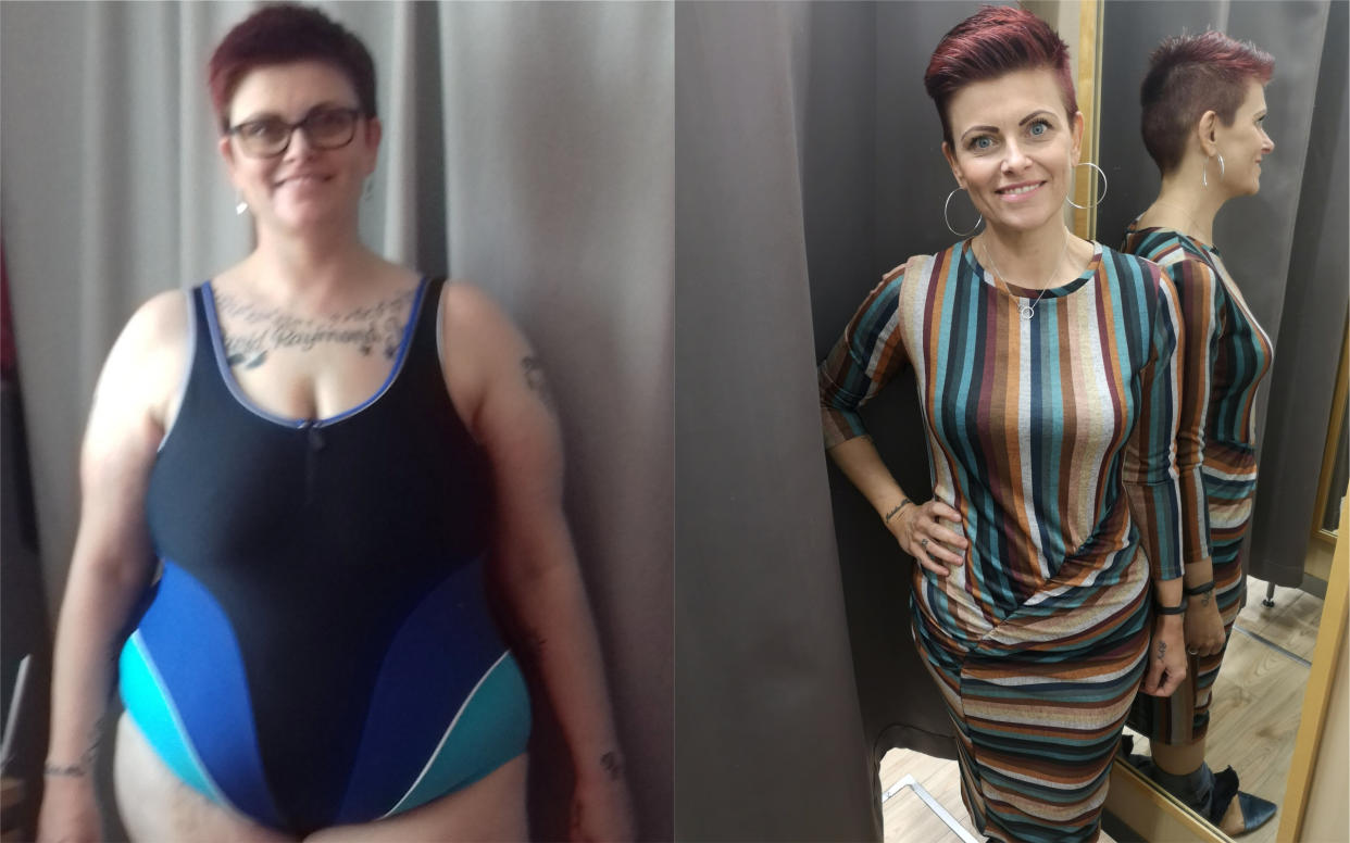 Tina Cotton lost over nine stone after a health warning from her local GP [Photo: SWNS]