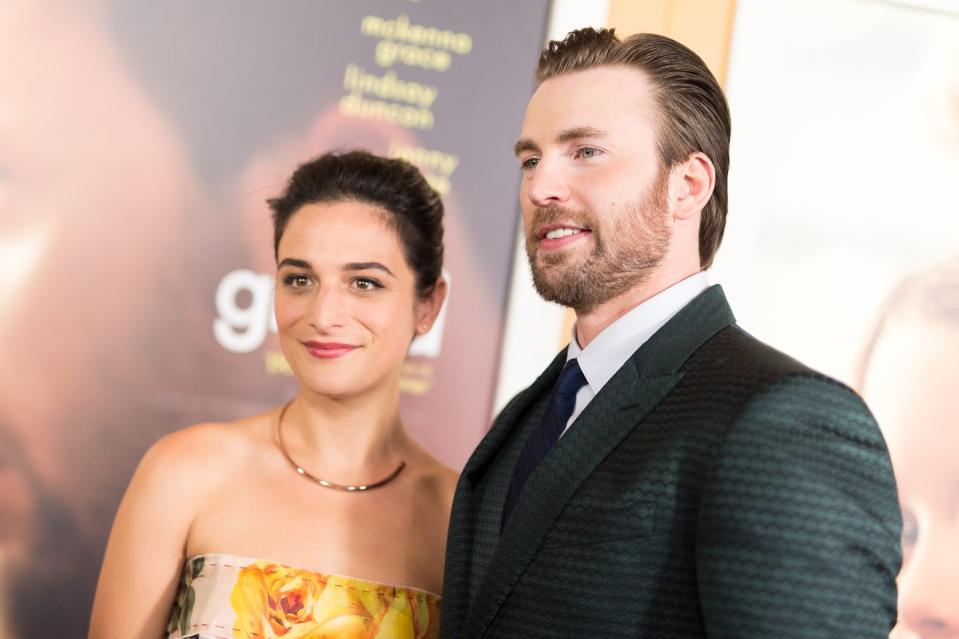 Jenny Slate and Chris Evans