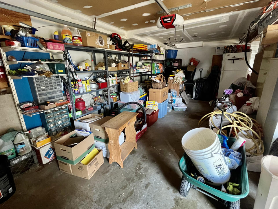 Messy garage in need of storage ideas