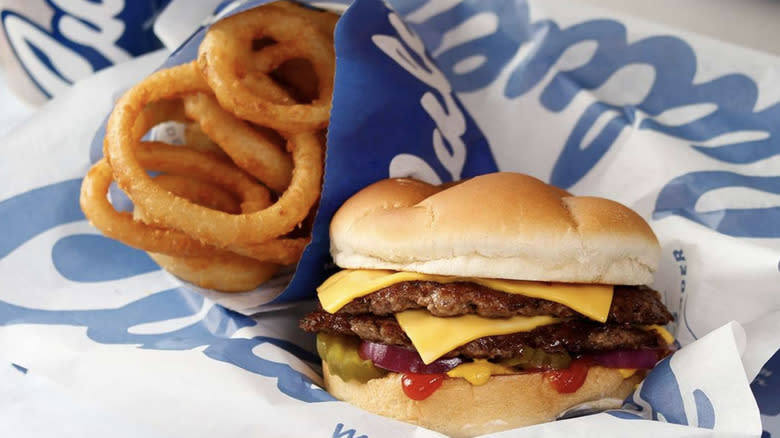 Culver's burger and onion rings