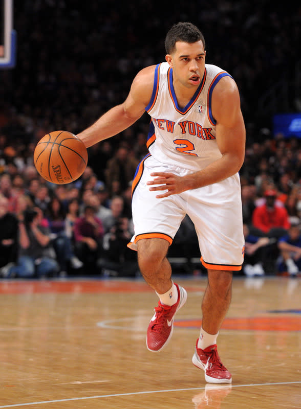  Landry Fields #2 Of The New York Knicks Controls Getty Images