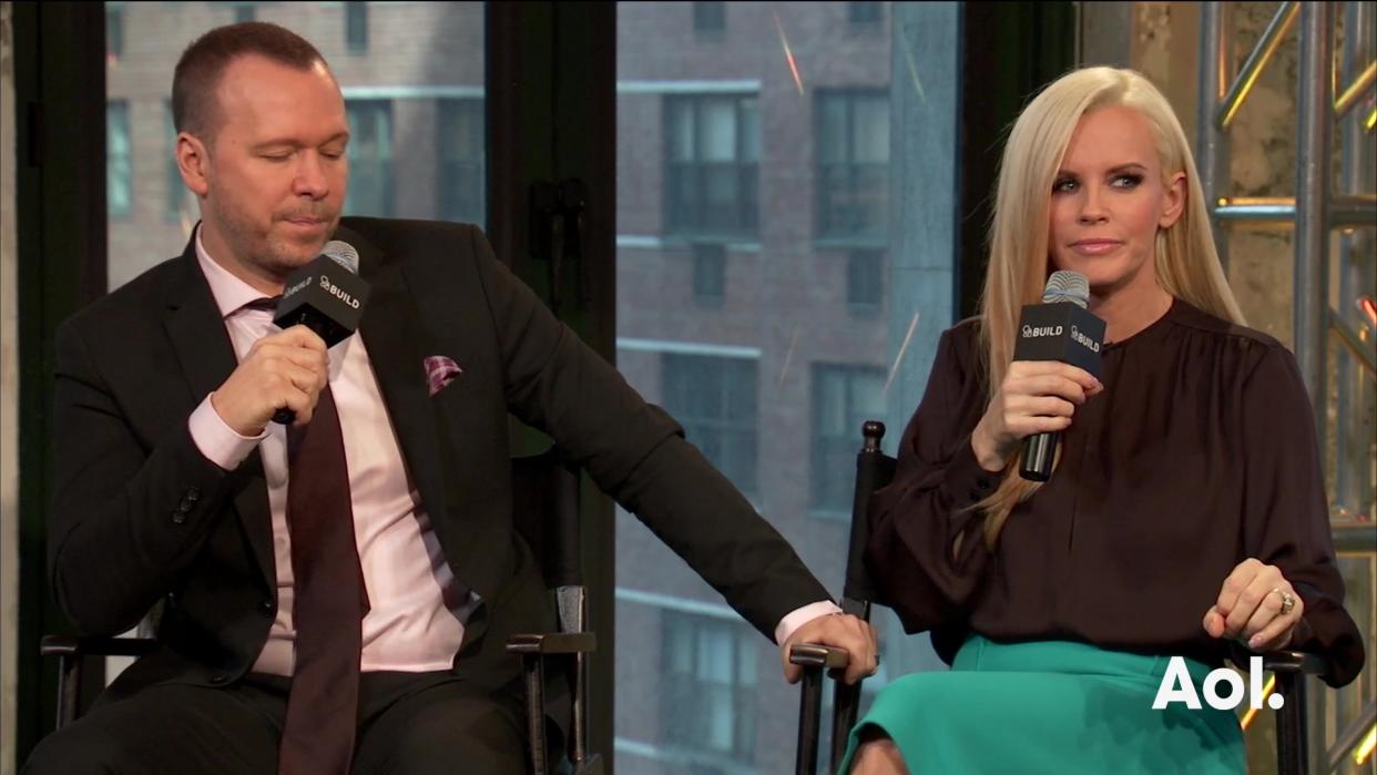 Donnie Wahlberg and Jenny McCarthy on "Donnie Loves Jenny"