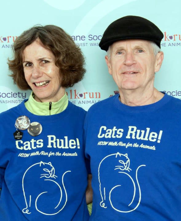 After a recent cancer diagnosis, Susan Immer, a longtime volunteer with the Humane Society for Southwest Washington (HSSW), is working to create the largest team in HSSW's history for a walk/run fundraising event. (Courtesy: HSSW/WazMixPix)