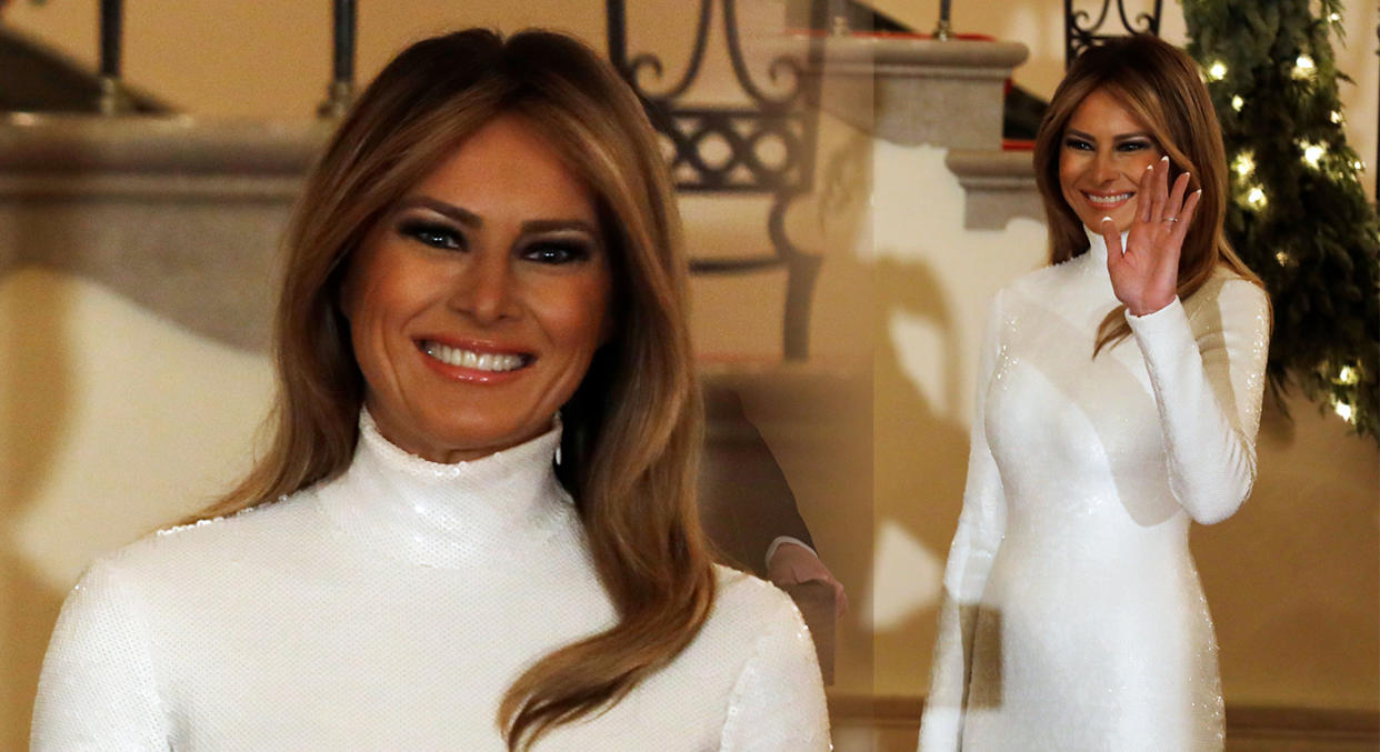 Melania Trump went back to brunette over the weekend. [Photo: Getty]