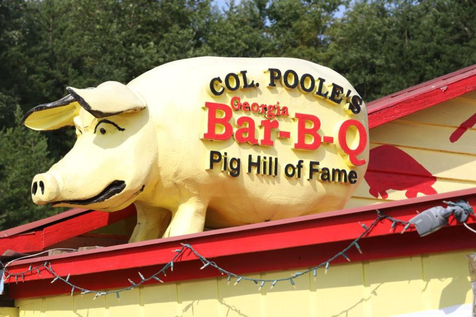 This is Poole's Bar-B-Q, home to good eats and...