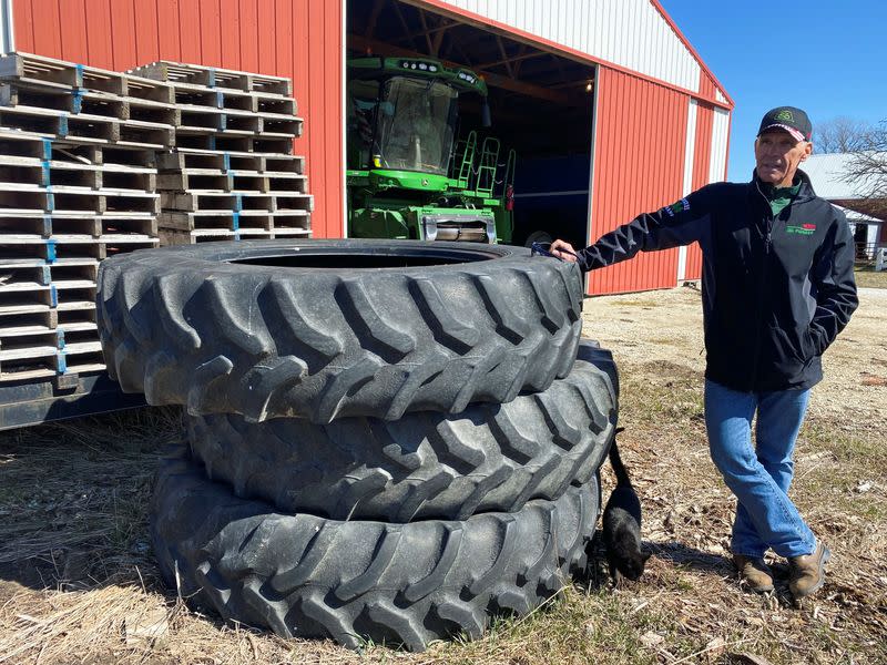 Farmer Dave Kestel at his farm in Manhattan