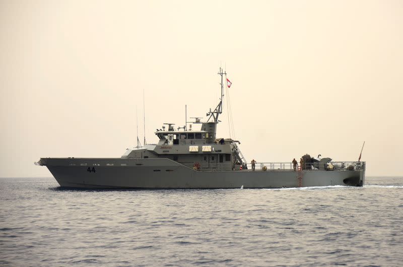 Lebanese army search for survivors after a boat capsized off the Lebanese coast of Tripoli overnight, near port of Tripoli