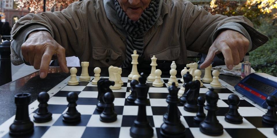johnny chess playing chess in washington square park in nyc