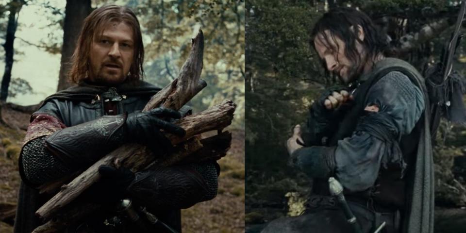 Boromir Aragorn wrist braces The Lord of the Rings The Fellowship of the Ring New Line Cinema