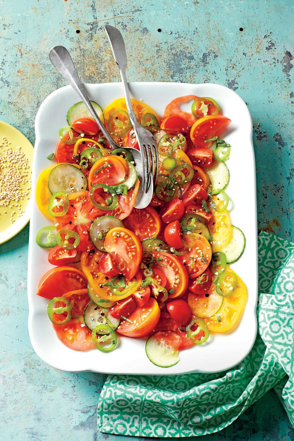 Sesame, Tomato, and Cucumber Salad