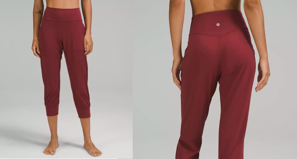 Lululemon shoppers love the Lululemon Align High-Rise Cropped Jogger, and they're $79 right now.