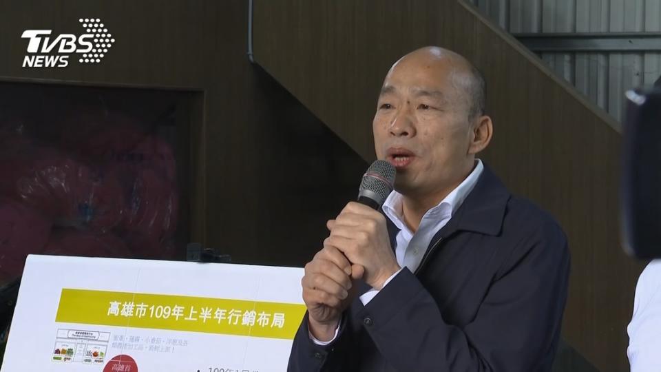 韓國瑜擔任高雄市長期間將農產品外銷國際。（圖／TVBS）