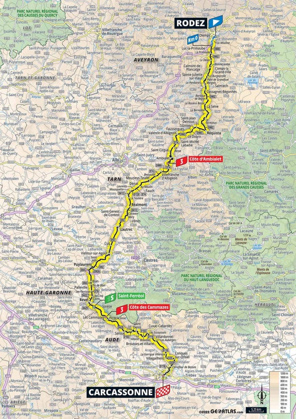 Stage 15 map (letour)