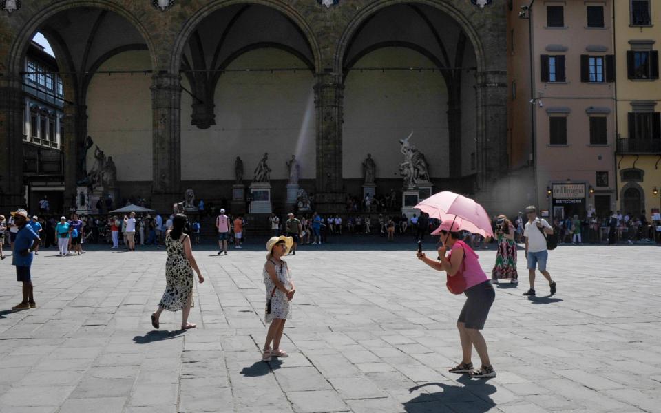 Locals complain about the streets being blocked with tourists