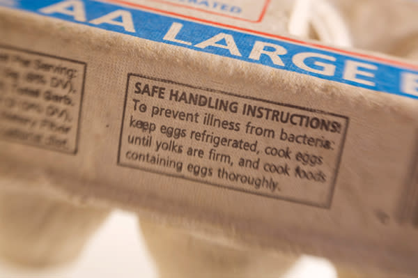 Egg carton warning