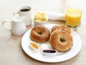 <div class="caption-credit"> Photo by: getty</div><b>7 to 9 AM: Eat breakfast.</b> <br> The alarm clock also wakes up ghrelin, the "feed me" hormone made in your stomach. Ignore ghrelin and your body will produce even more, eventually making you ravenous. To suppress ghrelin's effect, eat a mix of complex carbs and protein, such as eggs and whole grain toast, within an hour of waking.