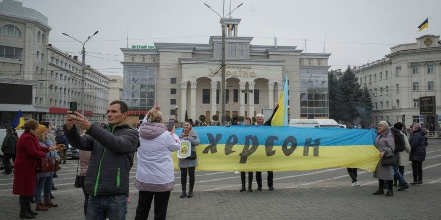 Kherson city after liberation from Russian occupants
