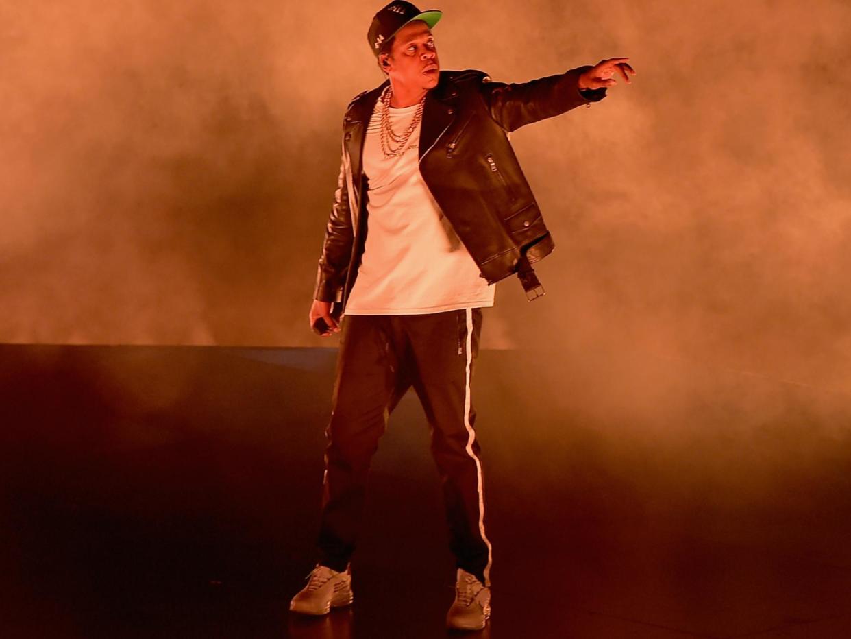 Rapper Jay-Z paused during a concert to speak to a child in the audience in Cleveland, Ohio: Gustavo Caballero/Getty Images