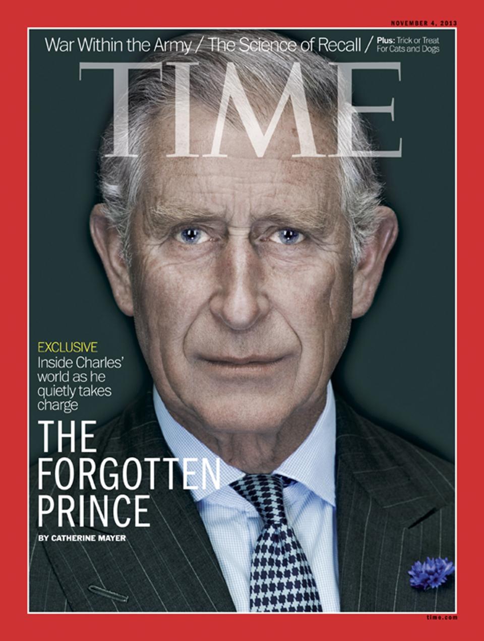 Prince Charles on the front cover of November 2013 issue of TIME magazine