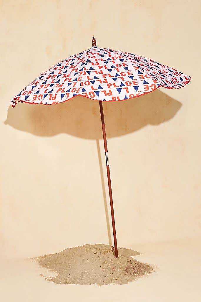 Clare V. for Anthropologie La Plage Beach Umbrella. Image via Anthropologie.