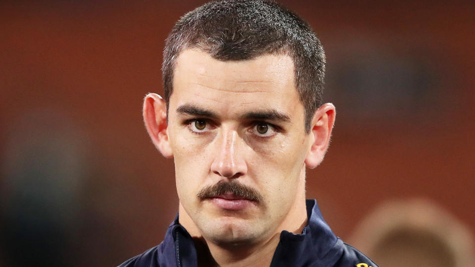 Former Crows captain Taylor Walker has discussed how he felt upon returning to training at Adelaide in the wake of his racism scandal earlier this year. (Photo by Sarah Reed/AFL Photos via Getty Images)