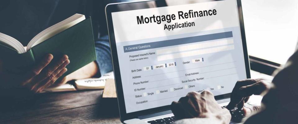 Mortgage Refinance Application Form Concept