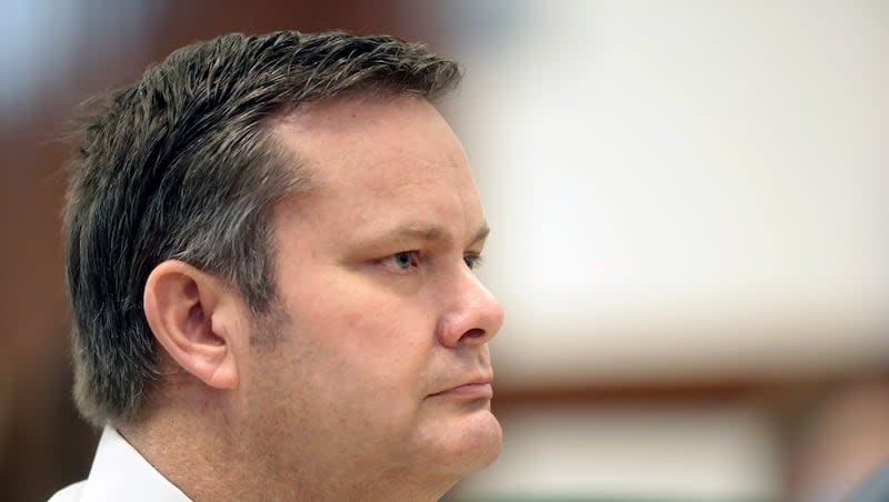 Chad Daybell appears during a court hearing in St. Anthony, Idaho, Aug. 4, 2020. The sister of Tammy Daybell, who was killed in what prosecutors say was a doomsday-focused plot, told jurors Friday, April 28, 2023, that her sister's funeral was held so quickly that some family members couldn't attend. The testimony came in the triple murder trial of Lori Vallow Daybell, who is accused along with Chad Daybell, in Tammy's death and the deaths of Vallow Daybell's two youngest children.