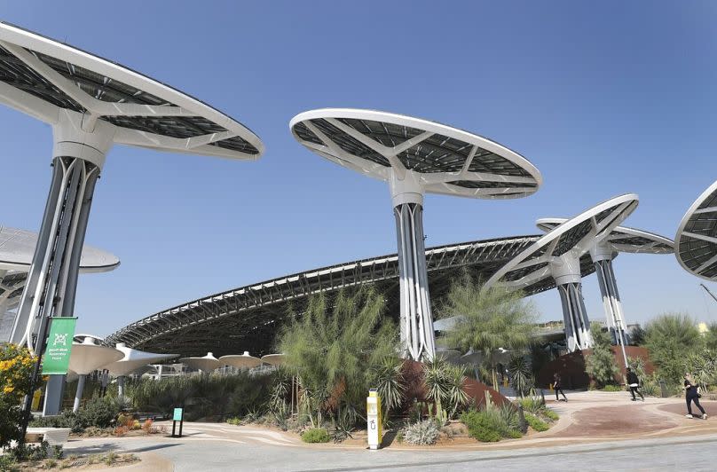 The Sustainability Pavilion inside Dubai Expo City, where COP28 is taking place.