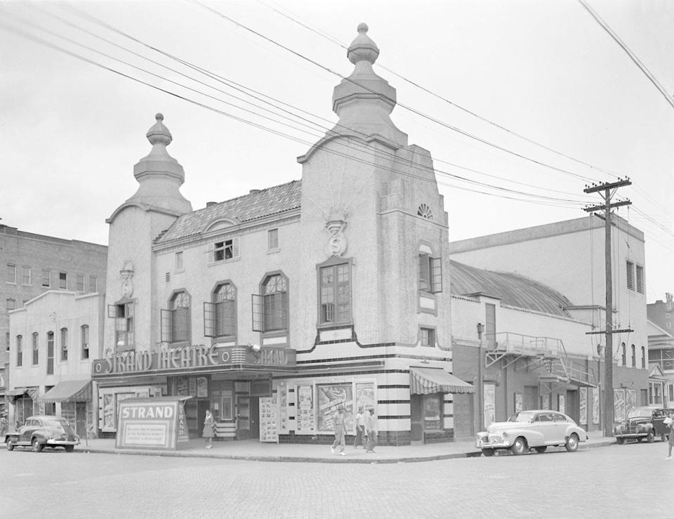 The Strand Theatre in the once-aflluent neighborhood of Sugar Hill was torn down in 1969.