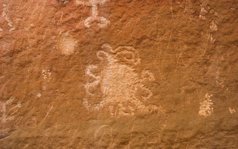 Rock of the Sun petroglyph, Chaco Canyon. (Courtesy of National Park Service)