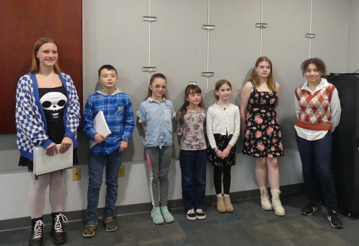 Several young poets were recognized at the Chillicothe & Ross County Public Library's reception for the 2023 Young Poets Contest. Winners received a certificate and a copy of the book created from submissions.