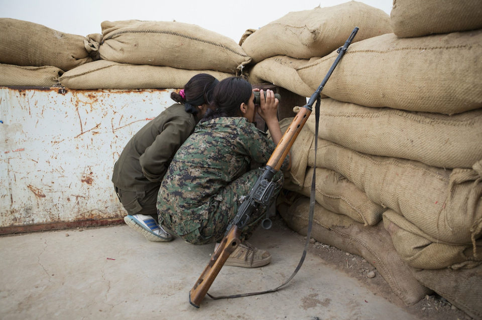 Ms Campbell had been fighting with all-female Kurdish unit the YPJ (Picture: Rex)