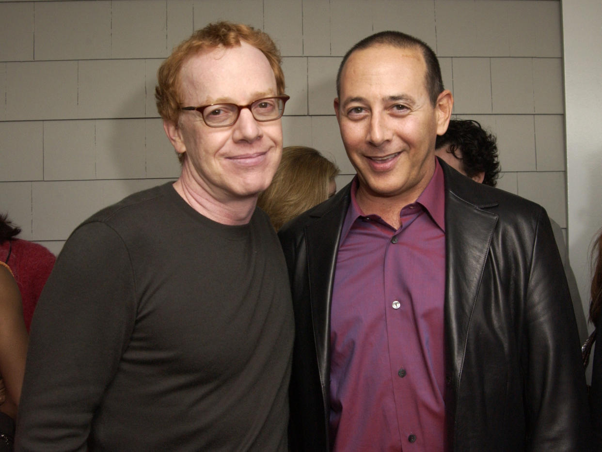 Danny Elfman & Paul Reubens in 2002. (Photo: J. Vespa/WireImage)