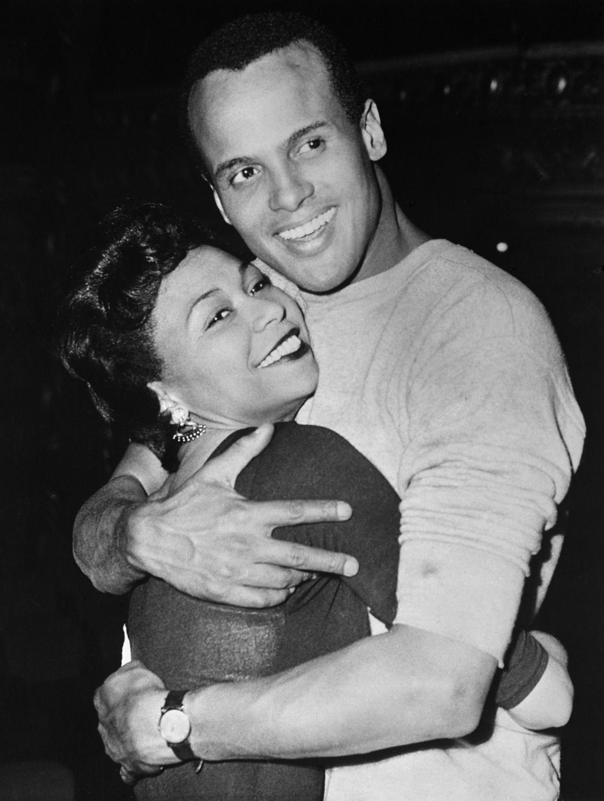 Margaret Tynes with Harry Belafonte, who danced with her in his Broadway show Sing Man Sing