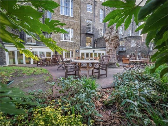 The courtyard garden at Passfield Hall would likely be a nice place for breakfast during the warmer months. London School of Economics