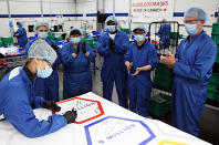 <p>Like many other companies around the world, GM began to manufacture face masks in the early stages of the <strong>COVID-19 pandemic</strong>. The <strong>GM Technical Center</strong> in Warren, Michigan was said to be capable of making 1.5 million masks per month. It later began producing more complex <strong>facepiece respirators</strong> too.</p><p>Meanwhile, in April 2021 the GM plant in Oshawa, Ontario, fulfilled an order from the <strong>Public Health Agency of Canada</strong> to supply 10 million masks, having started work the previous May.</p><p><strong>PICTURE</strong>: GM Canada mask production reaches 10 million</p>