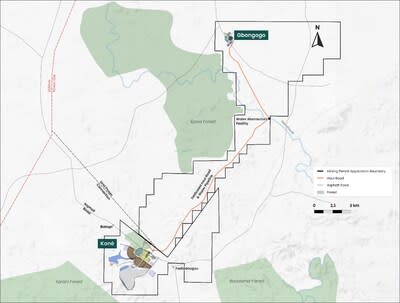 Figure 2: Mine Permit Application areas (CNW Group/Montage Gold Corp)