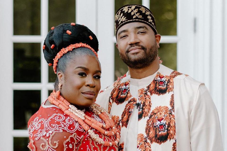<p>Peyton Byford Photography</p> On their wedding anniversary, Uzo Aduba shared photos from her traditional Nigerian wedding to Robert Sweeting.