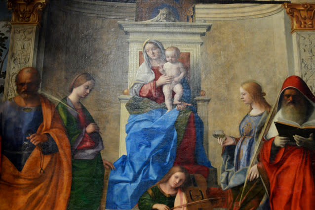 Madonna enthroned with child and saints. Photo: Richard Mortel