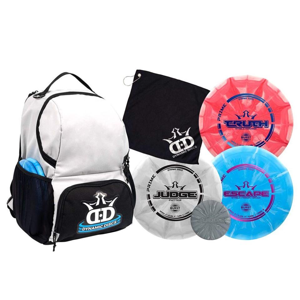 4) Dynamic Discs Disc Golf Starter Set With Carrying Pack