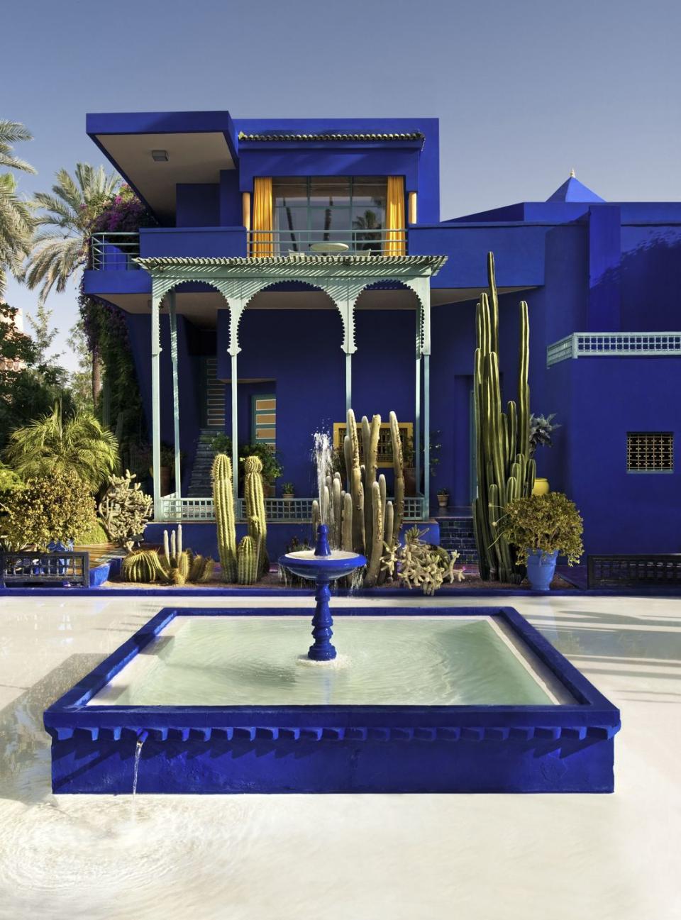 <p>The <a href="https://www.jardinmajorelle.com/" rel="nofollow noopener" target="_blank" data-ylk="slk:Jardin Majorelle;elm:context_link;itc:0;sec:content-canvas" class="link ">Jardin Majorelle</a> in Marrakech, doused in an iconic royal blue, inspires us to go bold or go home. </p>